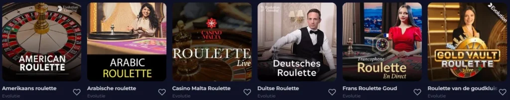 Live casino spellen met echte dealers B7Casino